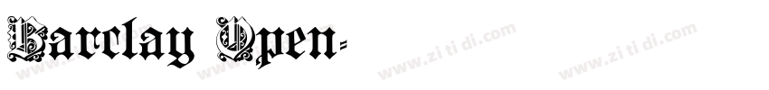 Barclay Open字体转换